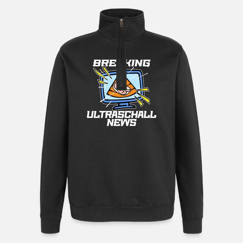 Schwangerschaft Statement Schwanger Mutter Baby - Quarter-Zip-Sweatshirt - Schwarz