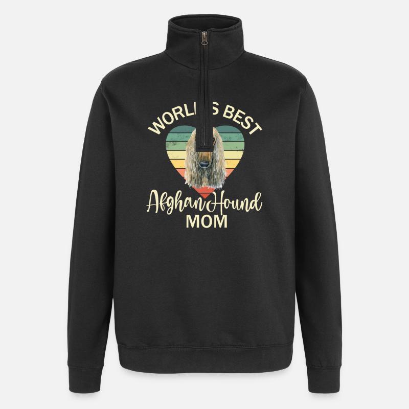 Lévriers afghans Afghans - Sweat à zip 1/4 - noir