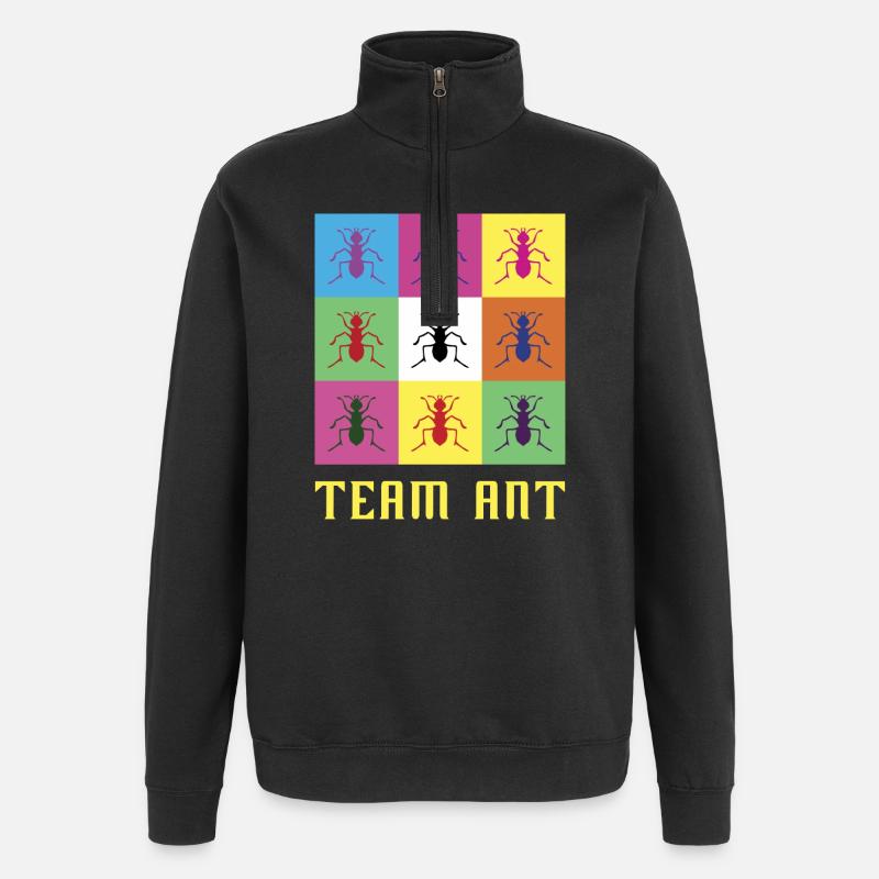 Team Ameise - Quarter-Zip-Sweatshirt - Schwarz