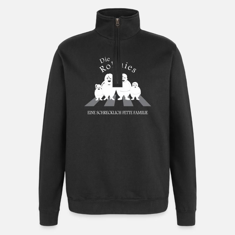 Les Rollnies - Sweat à zip 1/4 - noir