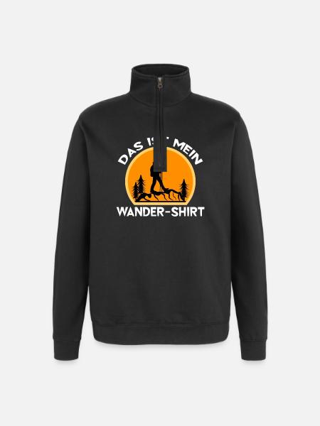 Klettern Wandern Wanderer Bergwandern Statement - Quarter-Zip-Sweatshirt - Schwarz