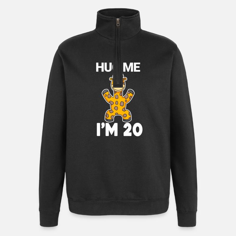 20 ans - 20 ans - câlin - Sweat à zip 1/4 - noir