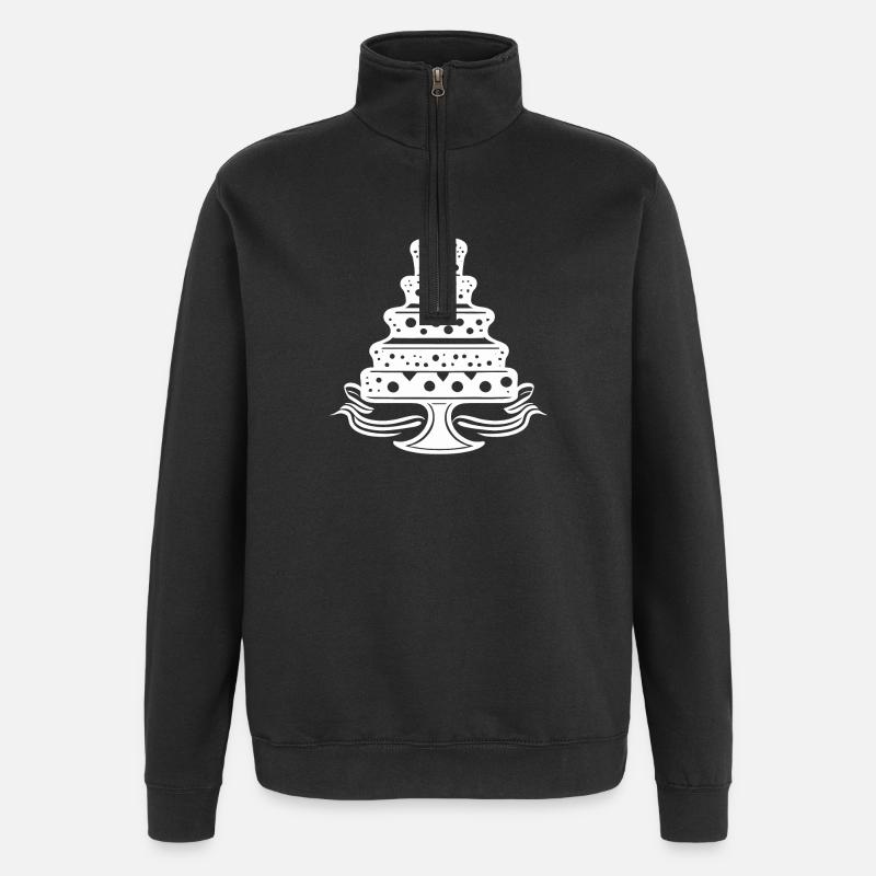 Gâteau, gâteau - Sweat à zip 1/4 - noir