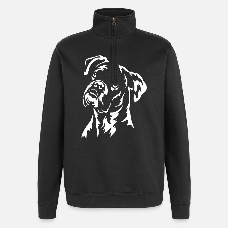 Boxer Head « Black Edition » - Sweat à zip 1/4 - noir
