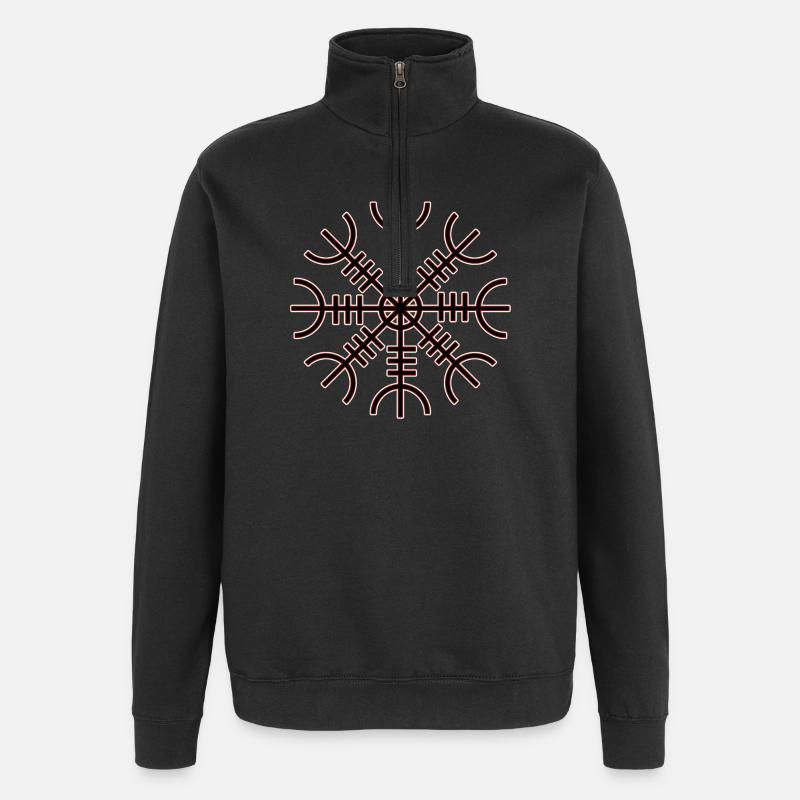 Helm der Ehrfurcht - Quarter-Zip-Sweatshirt - Schwarz