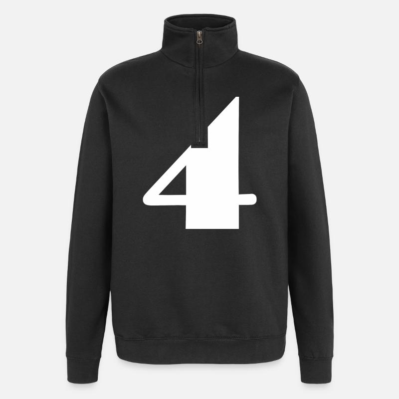 4,4 ANS,4e ANNIVERSAIRE,ANNIVERSAIRE 4 ANS - Sweat à zip 1/4 - noir