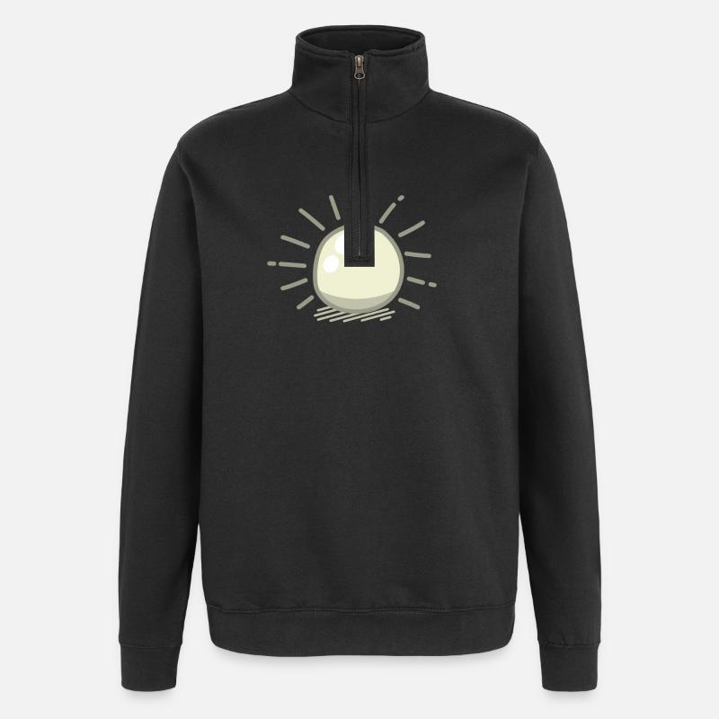 Brillante Zuchtperle - Quarter-Zip-Sweatshirt - Schwarz