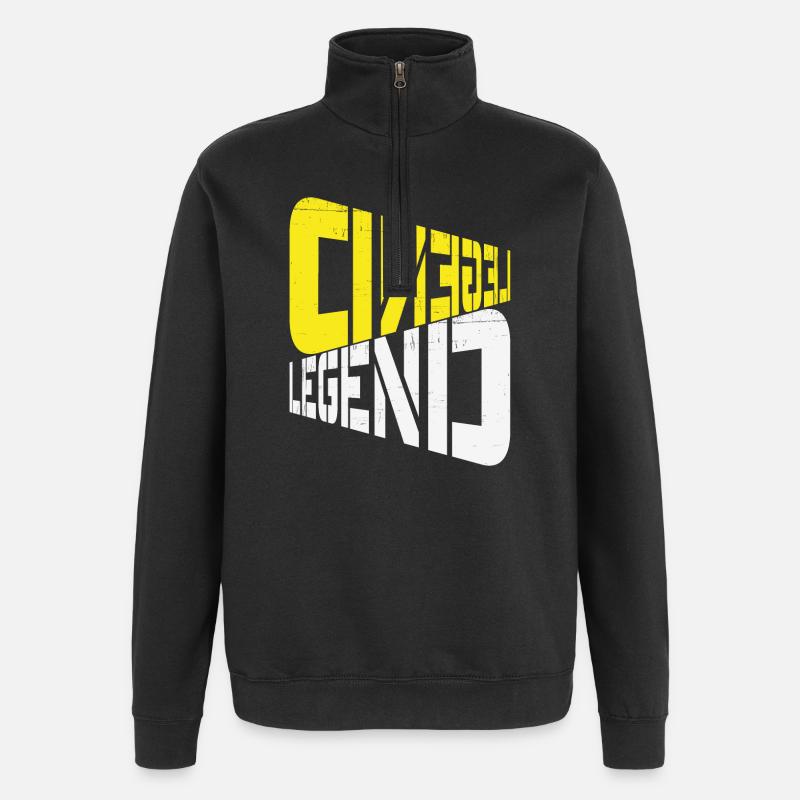 LEGEND - Sweat à zip 1/4 - noir