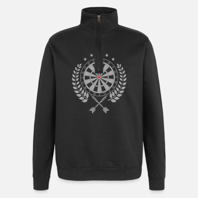 Darts - Darts Lover Apparel - Sweat à zip 1/4 - noir