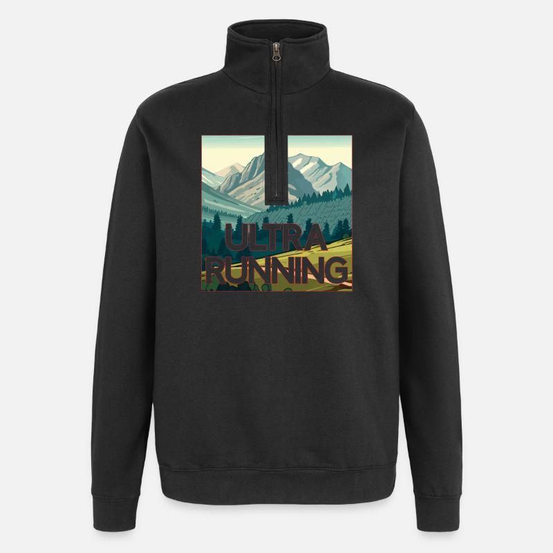 Ultra Laufen - Quarter-Zip-Sweatshirt - Schwarz