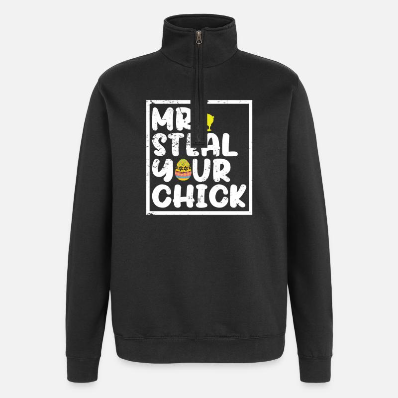 Mr Steal Your Chick - Quarter-Zip Sweatshirt - black