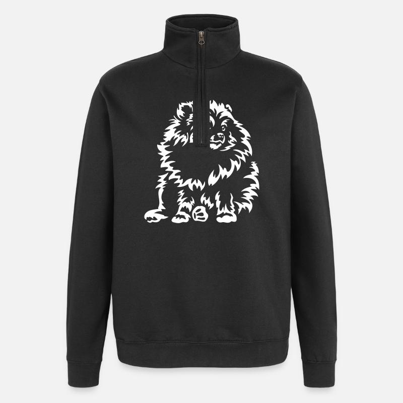Spitz nain « Édition Noire » - Sweat à zip 1/4 - noir