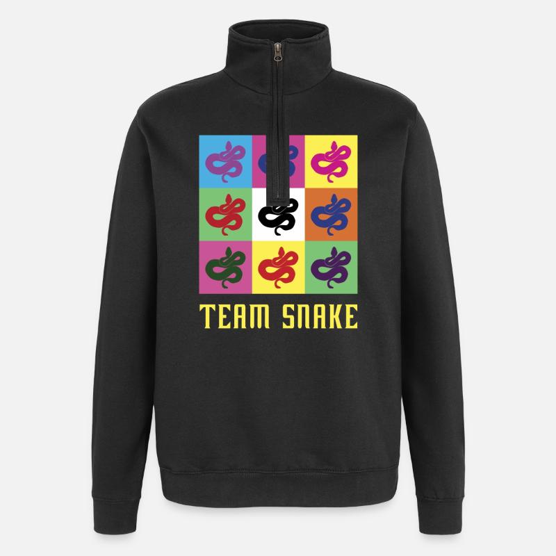 Team Snake - Quarter-Zip Sweatshirt - black