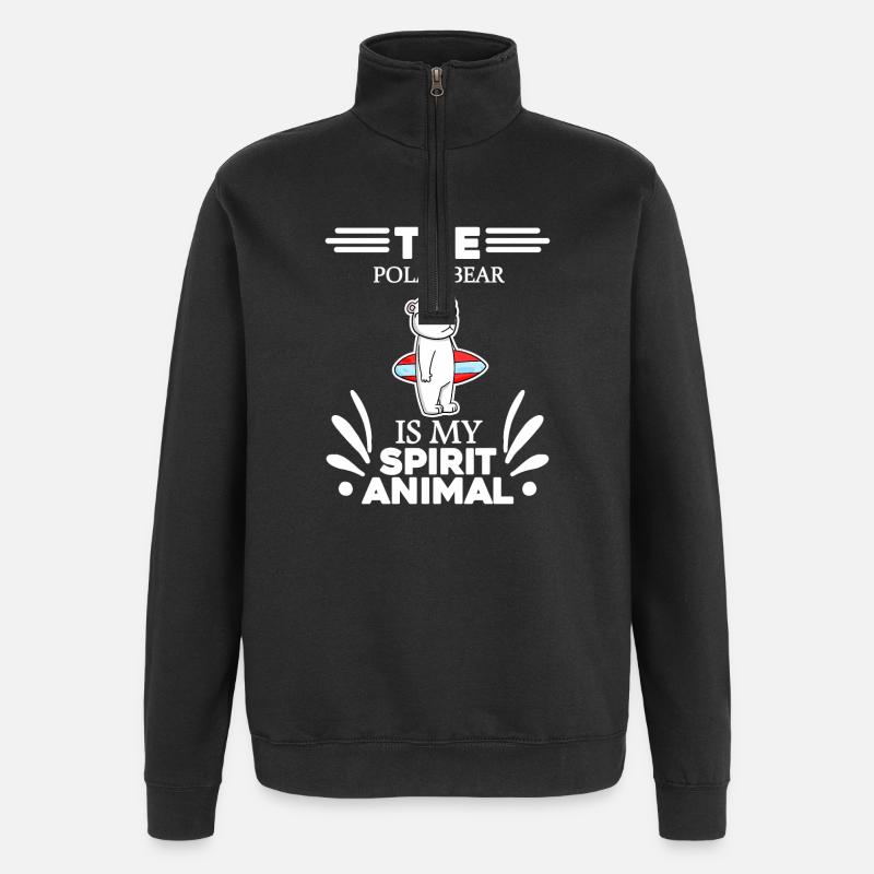 Polar Bear Polar Bear Bear - Quarter-Zip Sweatshirt - black