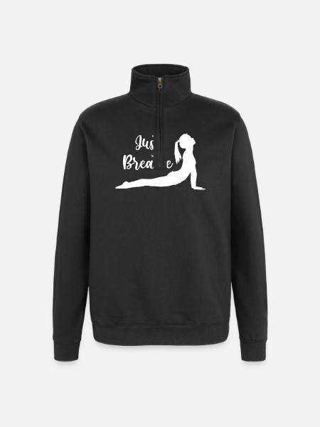 Yoga Gift Idea - Namaste - Quarter-Zip Sweatshirt - black