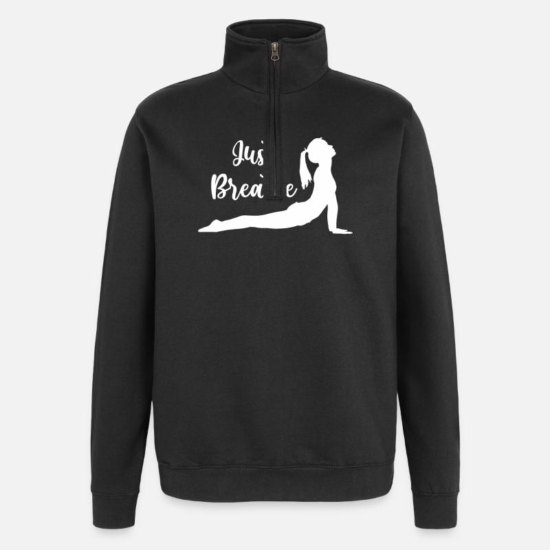 Yoga Geschenkidee - Namaste - Quarter-Zip-Sweatshirt - Schwarz