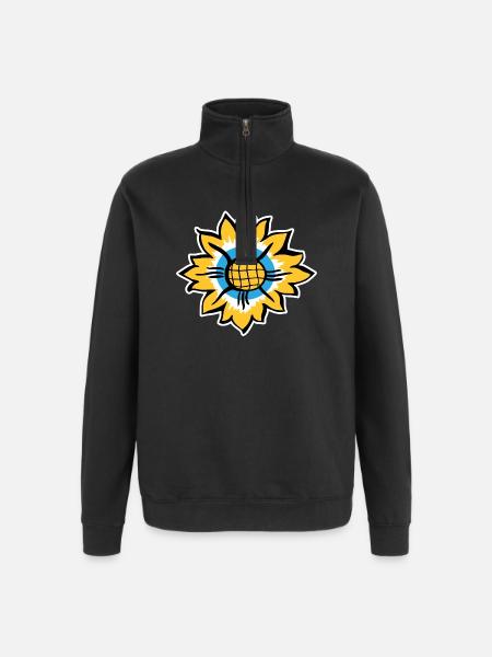 Sunflower - Quarter-Zip Sweatshirt - black