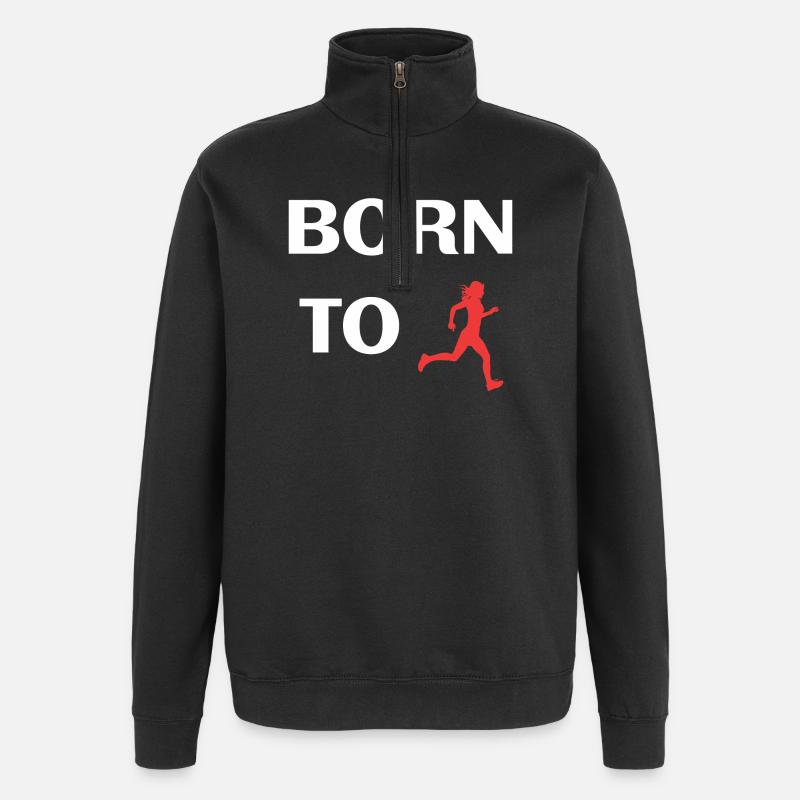 Marathon - Né pour courir - Sweat à zip 1/4 - noir