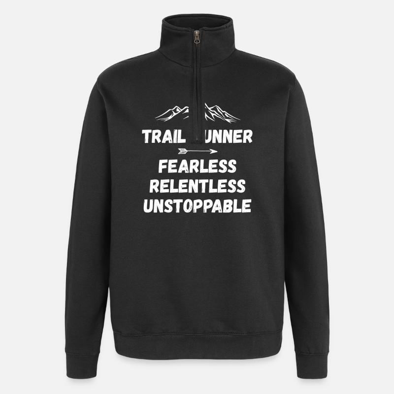 Trail Runner - Intrépide. Implacable. Imparable. - Sweat à zip 1/4 - noir