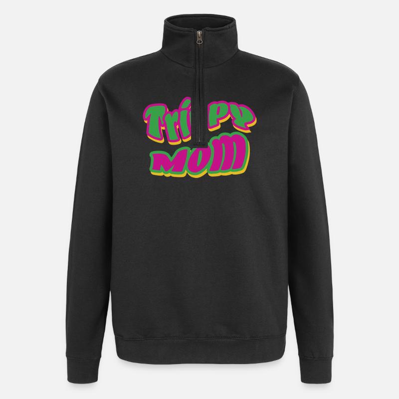 Trippy Maman 2 - Sweat à zip 1/4 - noir