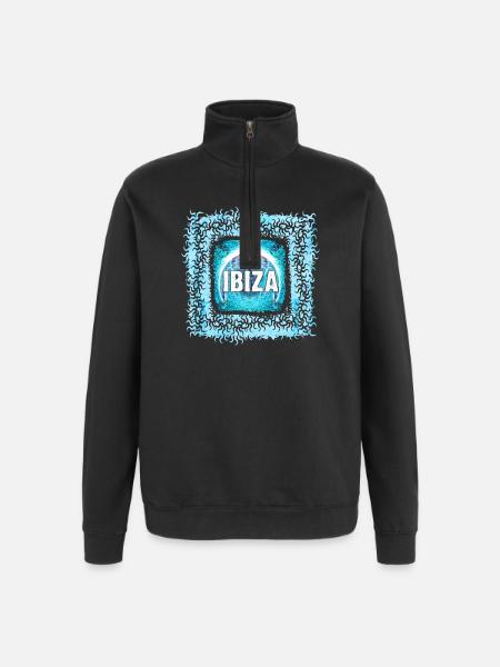 Ibiza Electronics Art Design - Quarter-Zip Sweatshirt - black