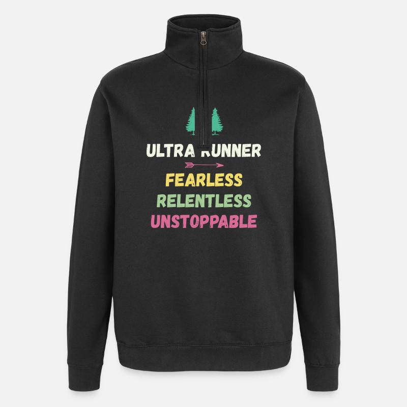 Ultra Runner - Intrépide. Implacable. Imparable. - Sweat à zip 1/4 - noir
