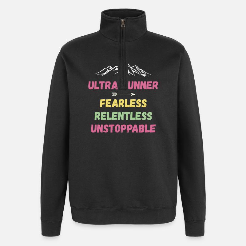 Ultra Runnner - Intrépide. Implacable. Imparable. - Sweat à zip 1/4 - noir