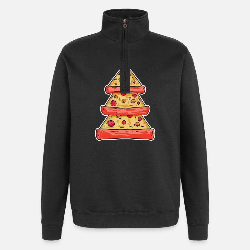 Pizza Baum - Quarter-Zip Sweatshirt - black