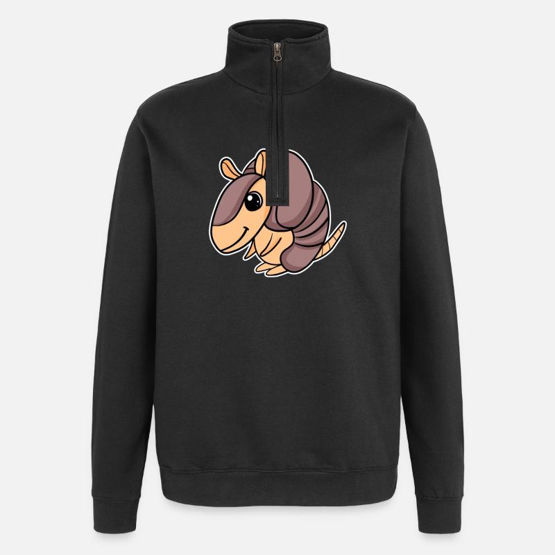 Tatou de tatou - Sweat à zip 1/4 - noir
