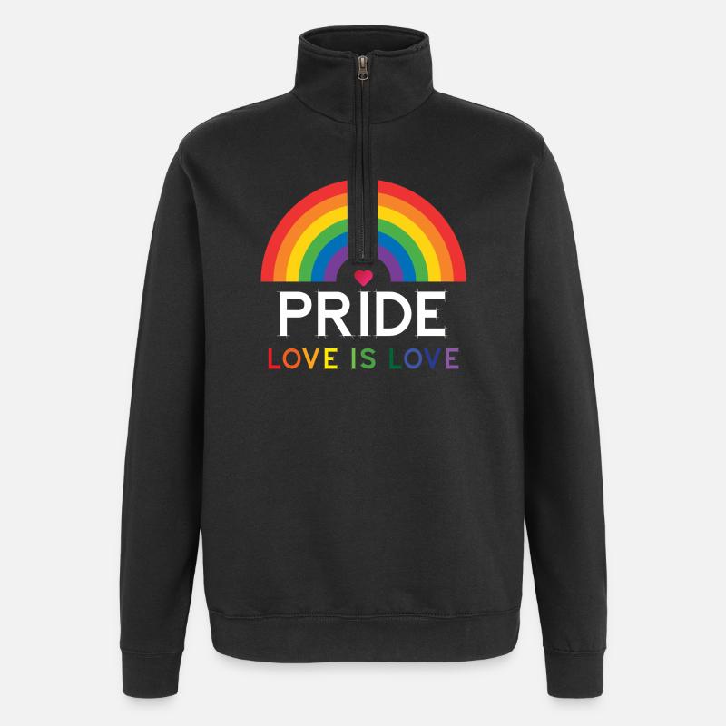 Stolz - Liebe ist Liebe. - Quarter-Zip-Sweatshirt - Schwarz