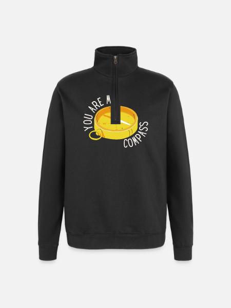 lover, declaration of love - Quarter-Zip Sweatshirt - black