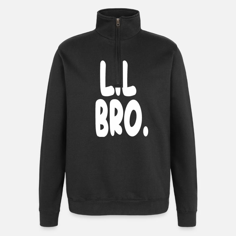T-shirt Lil Bro Statement - Sweat à zip 1/4 - noir