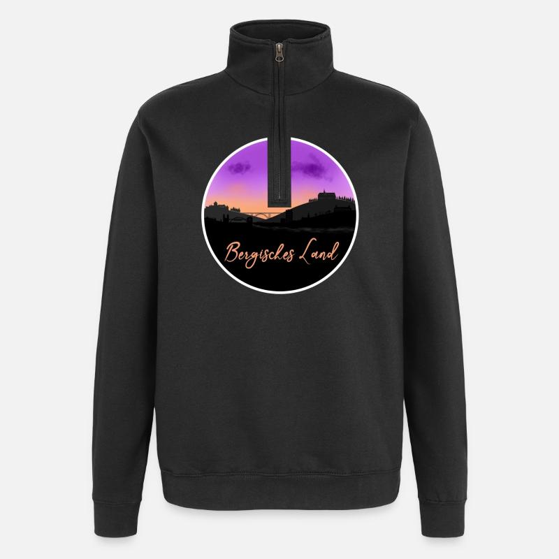 Bergisches Land Fine Skyline - Quarter-Zip Sweatshirt - black