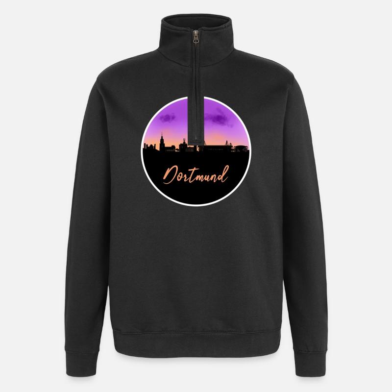 Dortmund Fine Skyline - Sweat à zip 1/4 - noir