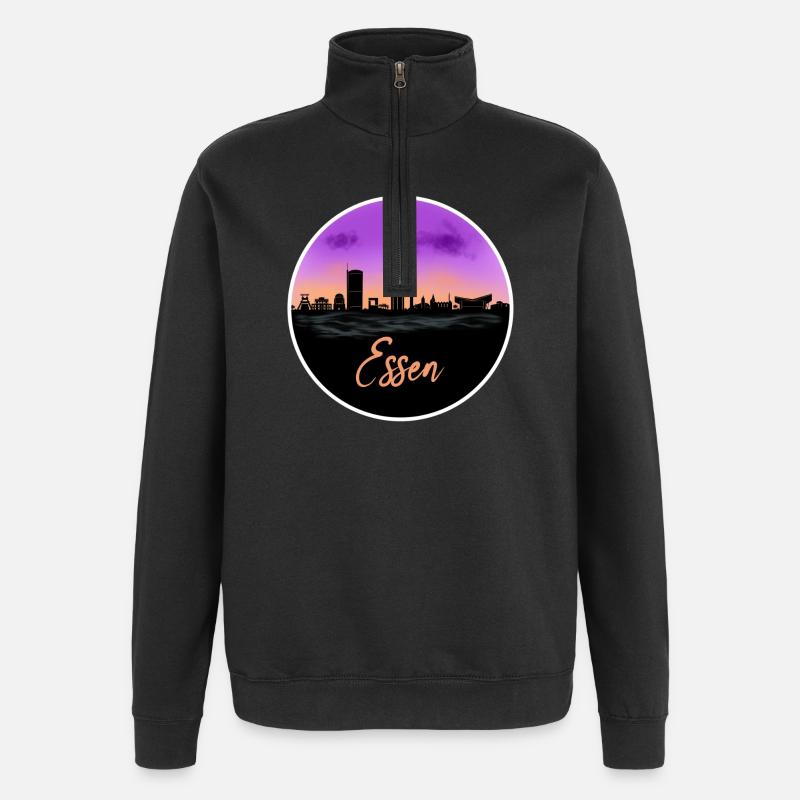 Essen Fine Skyline - Sweat à zip 1/4 - noir