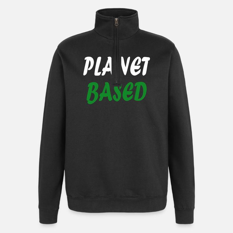 Planet based vegan - Quarter-Zip Sweatshirt - black