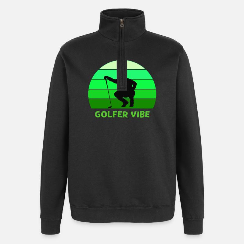 golf, golfing, golfing, playing golf - Quarter-Zip Sweatshirt - black