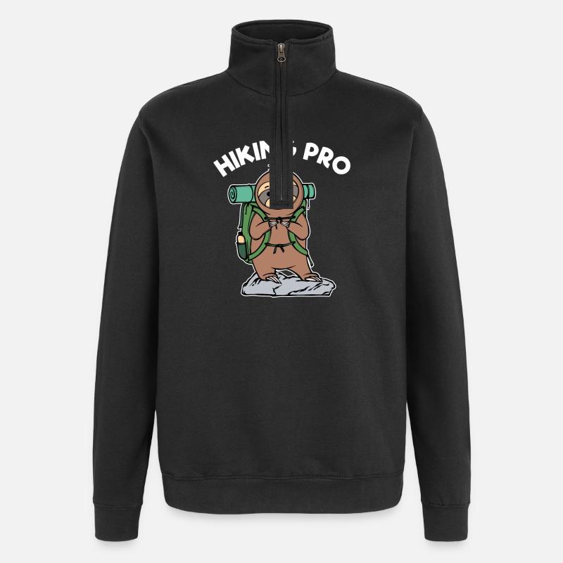 Wandern Wanderer Wanderung Statement Wanderwege - Quarter-Zip-Sweatshirt - Schwarz