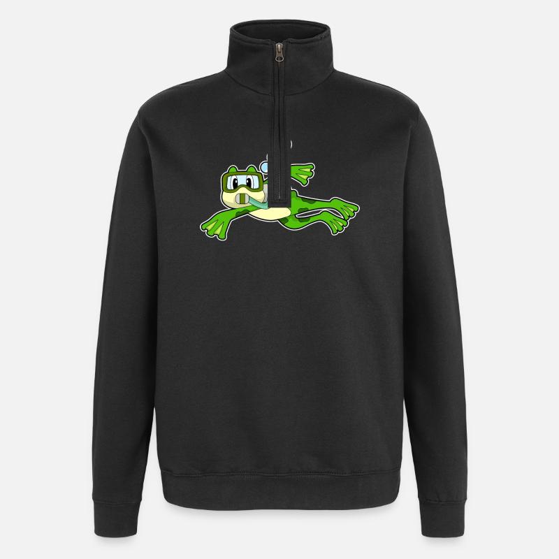 Bouteille d’oxygène Frog Diver - Sweat à zip 1/4 - noir