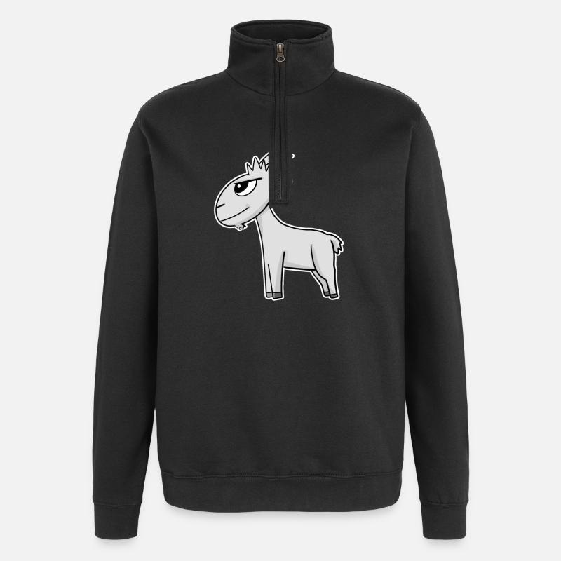 Chèvre - Sweat à zip 1/4 - noir