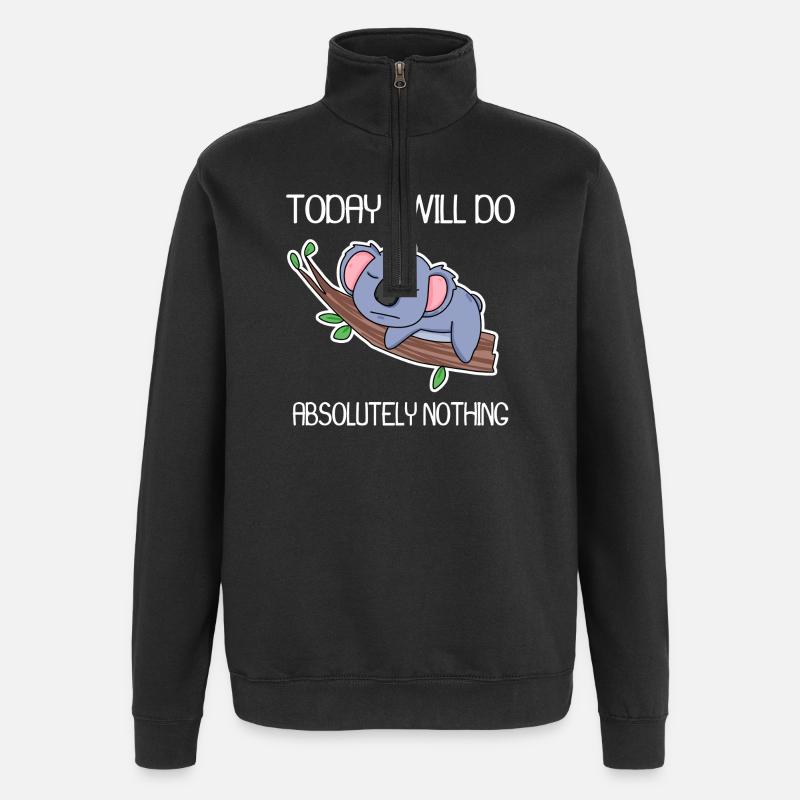 Drôle de dicton, dictons drôles - Sweat à zip 1/4 - noir