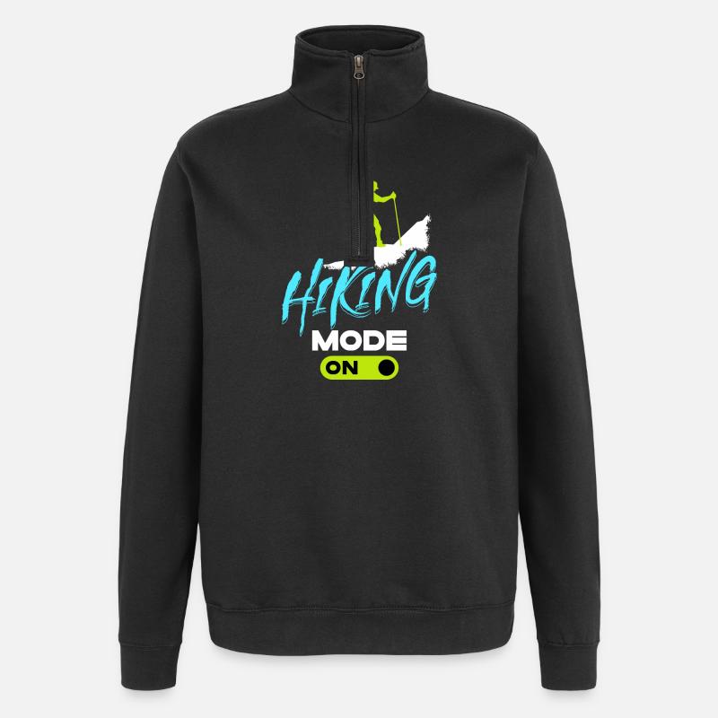 Gletscher Wandern Wanderer Berge Statement Touren - Quarter-Zip-Sweatshirt - Schwarz