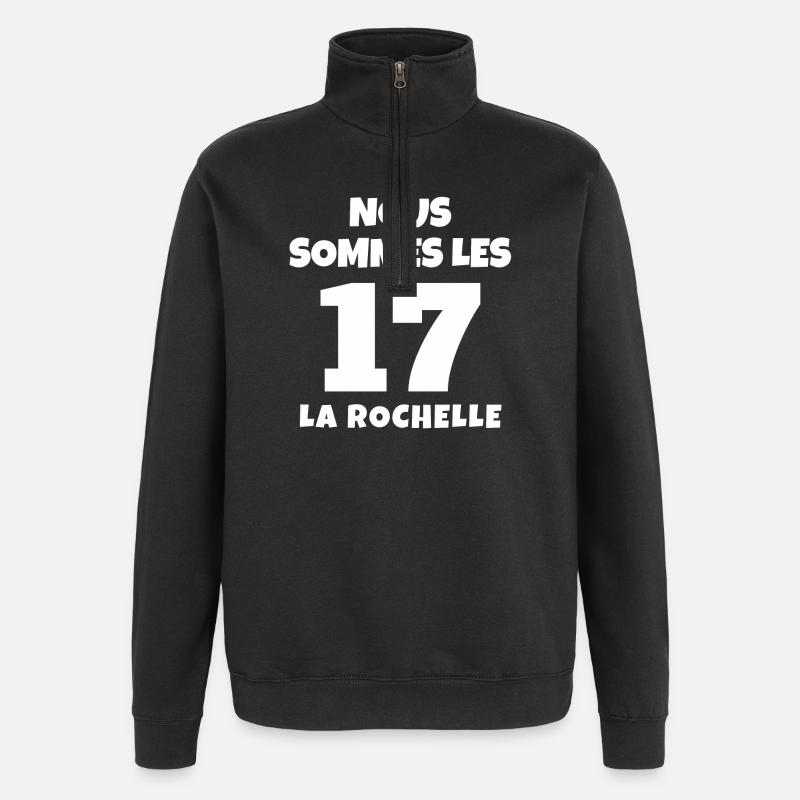 La Rochelle, 17, Charente-Maritime - Sweat à zip 1/4 - noir