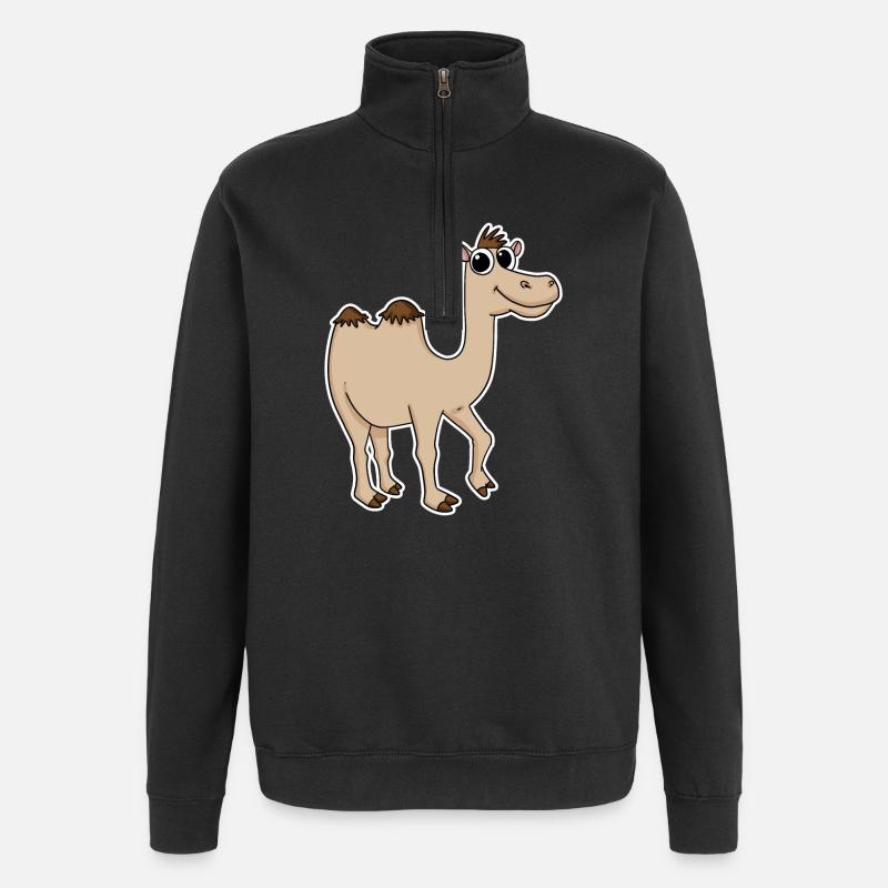 Chameau - Sweat à zip 1/4 - noir