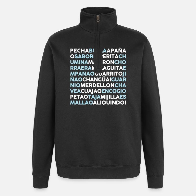 Malaguita (dunkel) - Quarter-Zip-Sweatshirt - Schwarz
