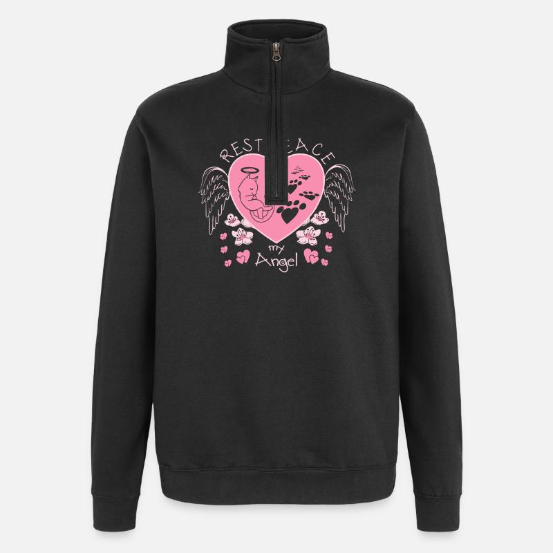 Ruhe in Frieden mein Engel - Quarter-Zip-Sweatshirt - Schwarz