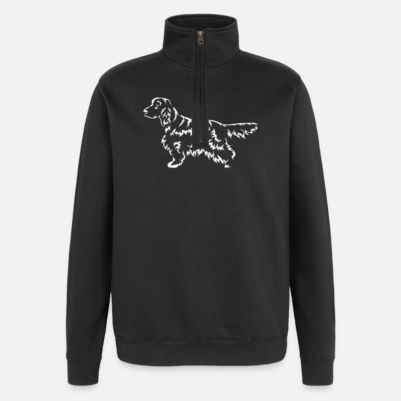 Cocker Spaniel « Black Edition » - Sweat à zip 1/4 - noir