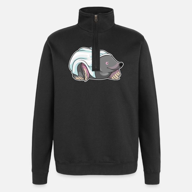 Maulwurf Braut Schleier Hochzeit - Quarter-Zip-Sweatshirt - Schwarz
