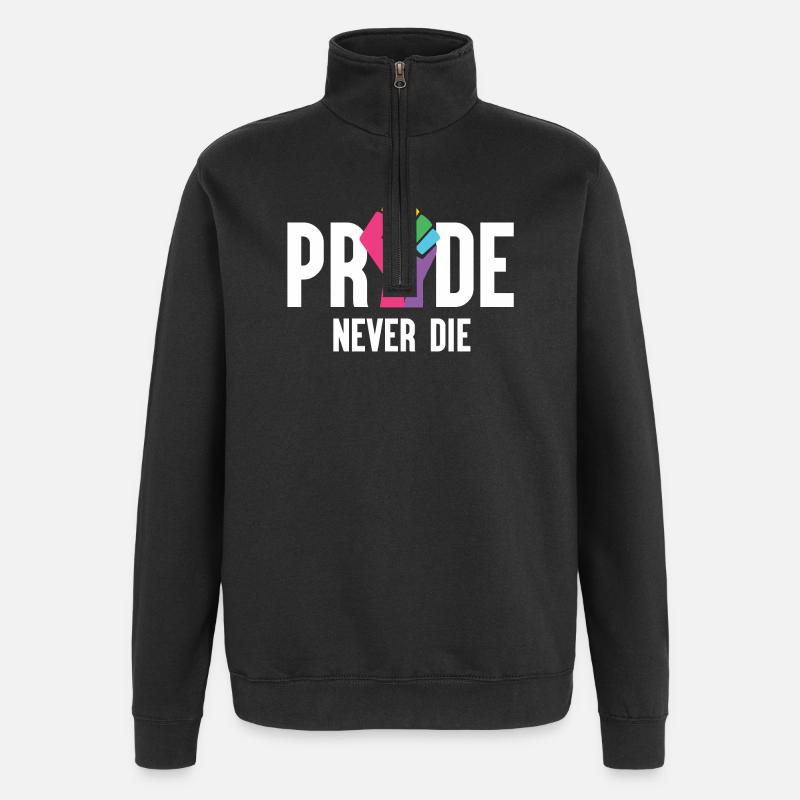Pride Month LGBT - Pride Never Die - Quarter-Zip-Sweatshirt - Schwarz