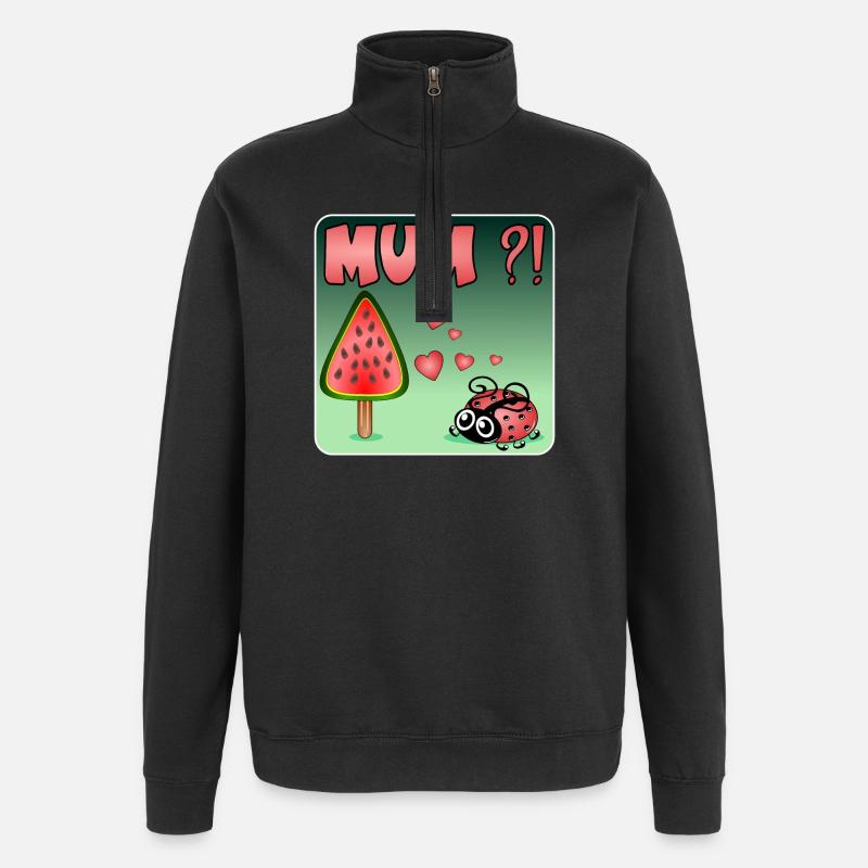 Watermelon BUG - Quarter-Zip Sweatshirt - black